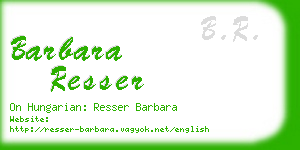 barbara resser business card
